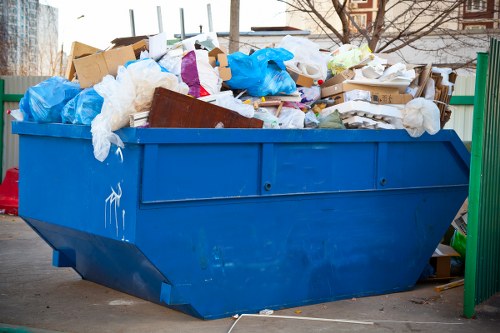 Bulky waste being collected from a residential area