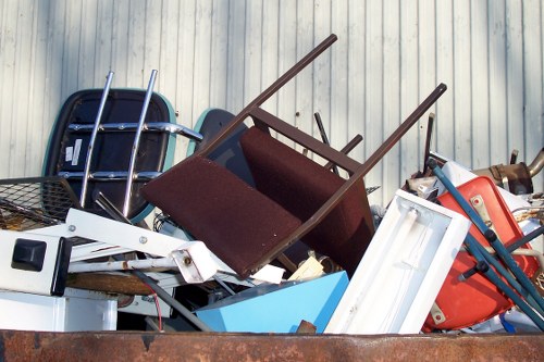 Various types of construction debris and materials