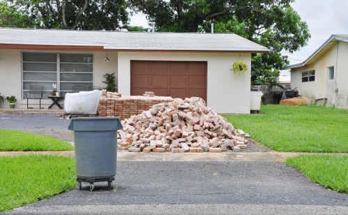 Composting area with organic waste materials