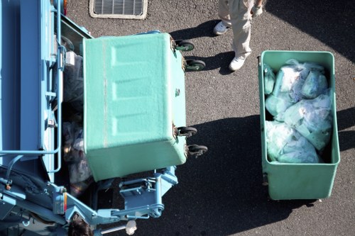 Residents sorting waste for collection in Hampstead