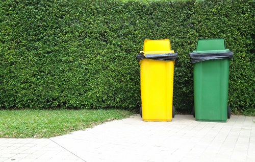 Smart waste bin being used in Kilburn