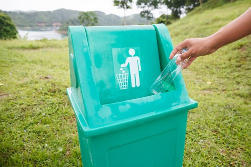 Recycling bins organized for efficient waste sorting